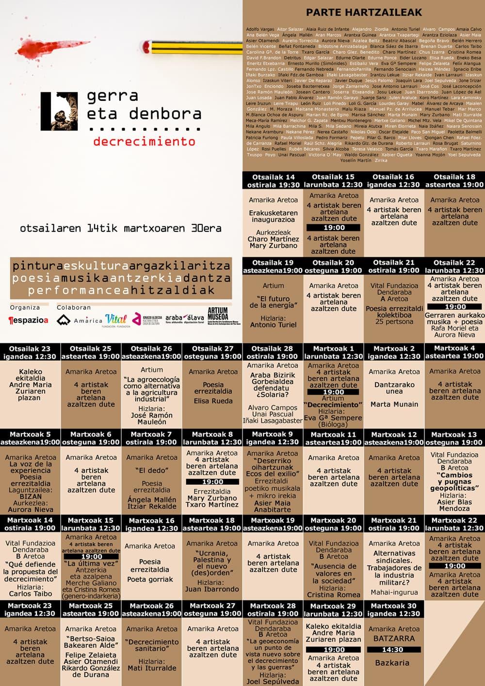 Gerra eta denbora. Decrecimiento erakusketa